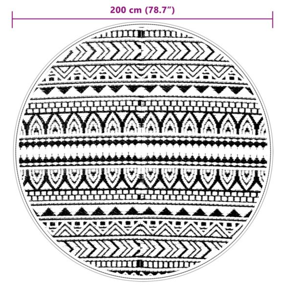 kültéri szőnyeg ARAKIL fekete Ø200 cm PP