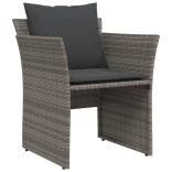 szürke polyrattan kerti szék lábtartóval