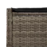 szürke polyrattan dupla napozóágy párnával