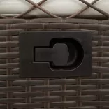 2 db barna polyrattan dönthető kerti szék