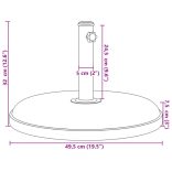 kerek napernyőtalp rúdhoz Ø32/35/38 mm 25 kg