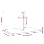 téglalap alakú napernyőtalp Ø32/38/48 mm-es rúdhoz 15 kg