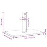 téglalap alakú napernyőtalp Ø32/38/48 mm-es rúdhoz 15 kg