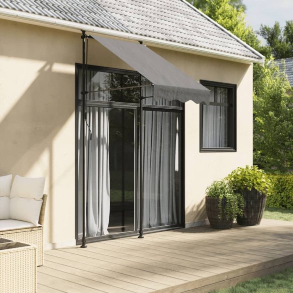 antracit szövet és acél feltekerhető napellenző 100 x 150 cm