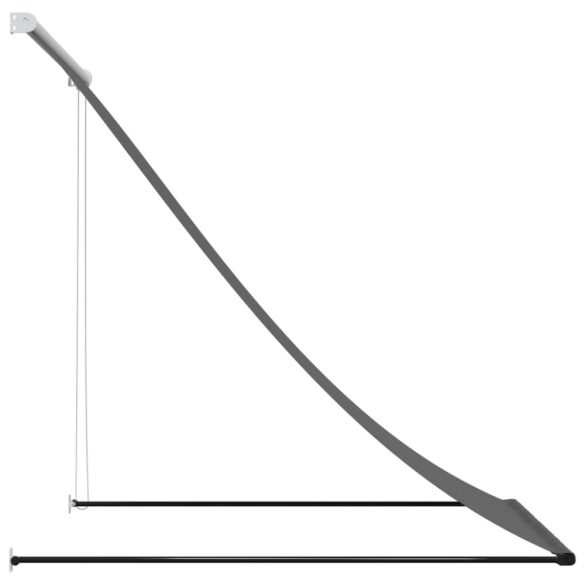 antracit szövet és acél feltekerhető napellenző 100 x 150 cm