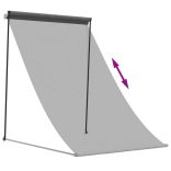 antracit szövet és acél feltekerhető napellenző 100 x 150 cm