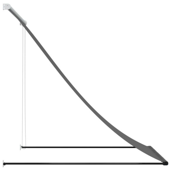 antracit szövet és acél feltekerhető napellenző 150 x 150 cm