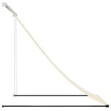 krémszínű szövet és acél feltekerhető napellenző 150 x 150 cm