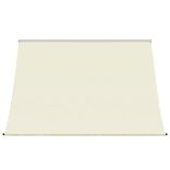 krémszínű szövet és acél feltekerhető napellenző 250 x 150 cm