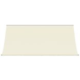 krémszínű szövet és acél feltekerhető napellenző 300 x 150 cm