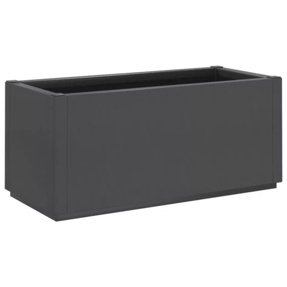 sötétszürke polipropilén kerti ültetőláda 80 x 36 x 35 cm