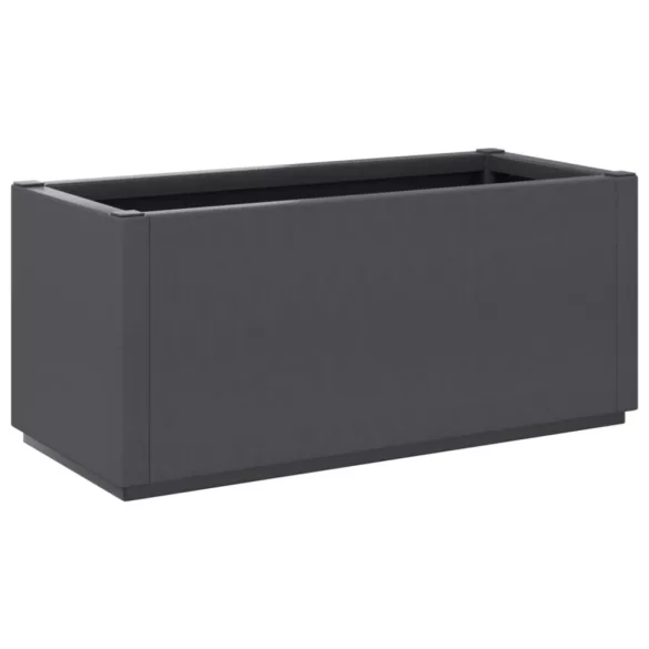 sötétszürke polipropilén kerti ültetőláda 80 x 36 x 35 cm