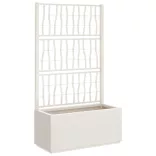 fehér polipropilén rácsos kerti ültetőláda 80 x 36 x 140 cm