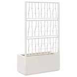 fehér polipropilén rácsos kerti ültetőláda 80 x 36 x 140 cm