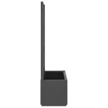 sötétszürke PP rácsos kerti ültetőláda 80 x 36 x 140 cm