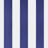 kék-fehér szövet és acél szabadon álló napellenző 300 x 300 cm