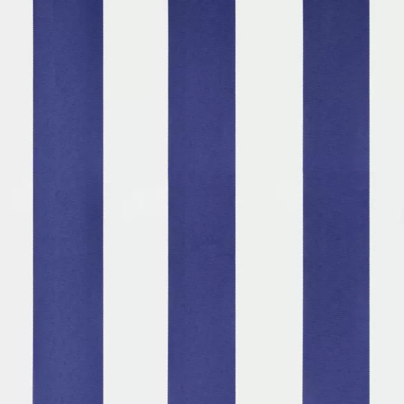 kék-fehér szövet és acél szabadon álló napellenző 300 x 300 cm