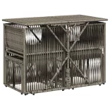 7 részes szürke polyrattan kerti étkezőgarnitúra párnával