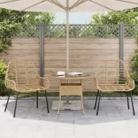 2 db barna polyrattan kerti szék