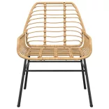 2 db barna polyrattan kerti szék