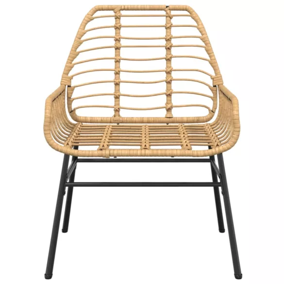 2 db barna polyrattan kerti szék