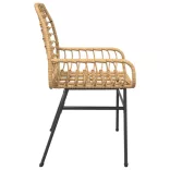 2 db barna polyrattan kerti szék