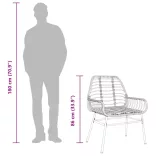 2 db barna polyrattan kerti szék