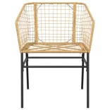 2 db barna polyrattan kerti szék