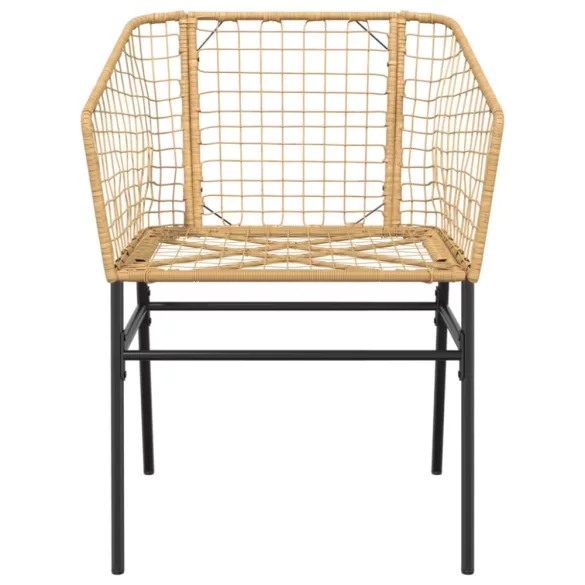 2 db barna polyrattan kerti szék