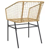 2 db barna polyrattan kerti szék