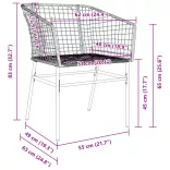 2 db barna polyrattan kerti szék