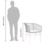 2 db barna polyrattan kerti szék párnákkal