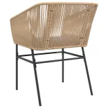 2 db barna polyrattan kerti szék párnákkal