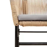 2 db barna polyrattan kerti szék párnákkal