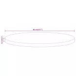 tömör nyers mangófa kerek asztallap Ø40 x 2,5 cm