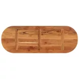 tömör akácfa ovális asztallap 110 x 40 x 2,5 cm