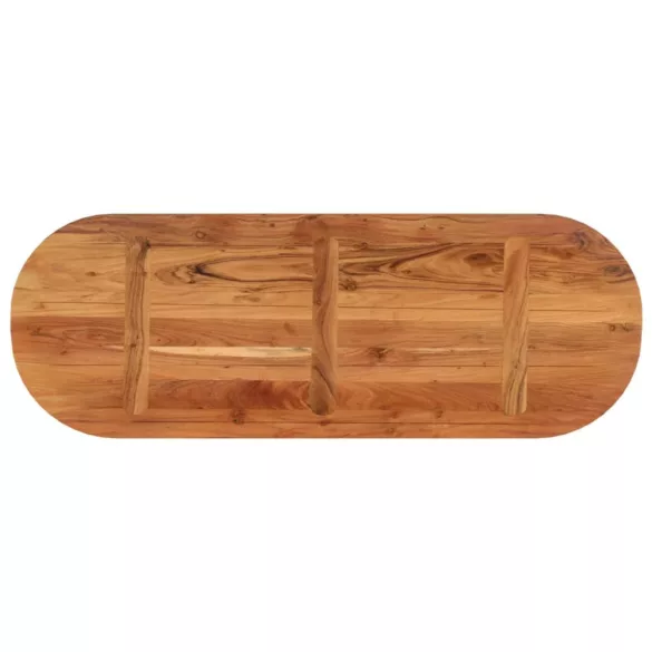 tömör akácfa ovális asztallap 110 x 40 x 2,5 cm