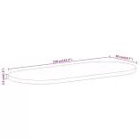 tömör nyers mangófa ovális asztallap 110 x 50 x 2,5 cm