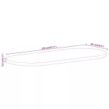 tömör nyers mangófa ovális asztallap 120 x 60 x 3,8 cm