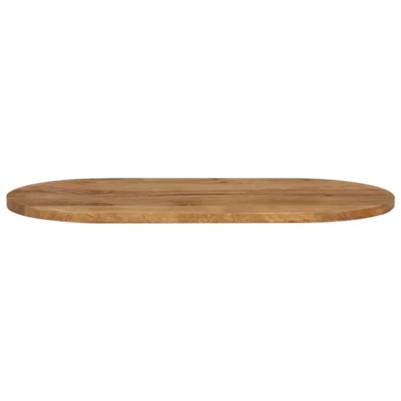 tömör nyers mangófa ovális asztallap 140 x 60 x 2,5 cm