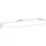 tömör nyers mangófa ovális asztallap 80 x 40 x 3,8 cm