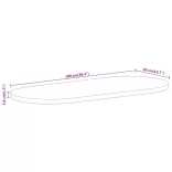 tömör nyers mangófa ovális asztallap 100 x 40 x 3,8 cm