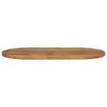 tömör nyers mangófa ovális asztallap 140 x 50 x 3,8 cm