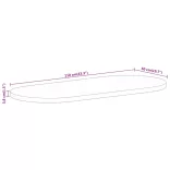 tömör nyers mangófa ovális asztallap 110 x 50 x 3,8 cm