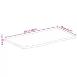 tömör nyers mangófa természetes élű asztallap 100 x 60 x 2,5 cm