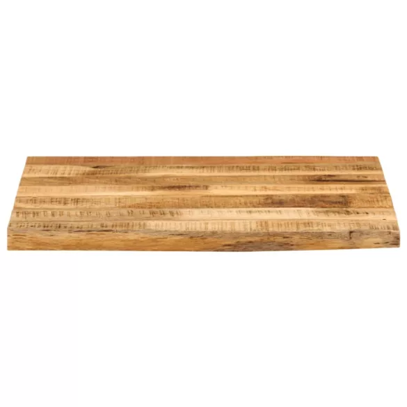 tömör nyers mangófa természetes élű asztallap 80 x 80 x 2,5 cm