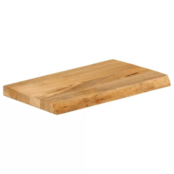 tömör mangófa természetes élű asztallap 40 x 20 x 2,5 cm