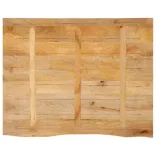 tömör mangófa természetes élű asztallap 90 x 80 x 2,5 cm