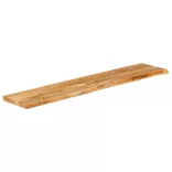 tömör mangófa asztallap természetes éllel 140 x 20 x 3,8 cm