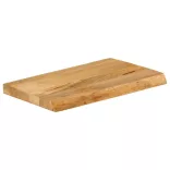 tömör mangófa asztallap természetes éllel 40 x 30 x 3,8 cm